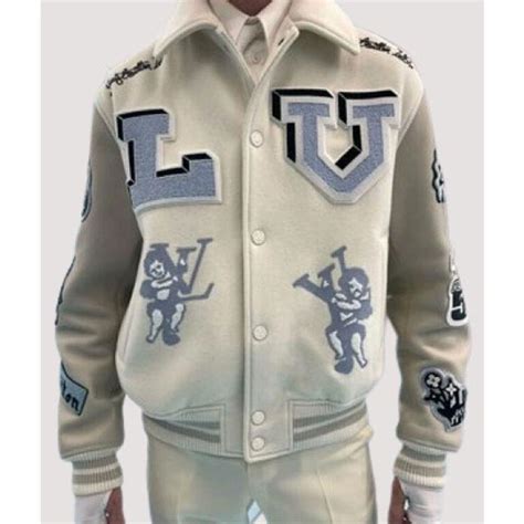 louis vuitton varsity jacket beige